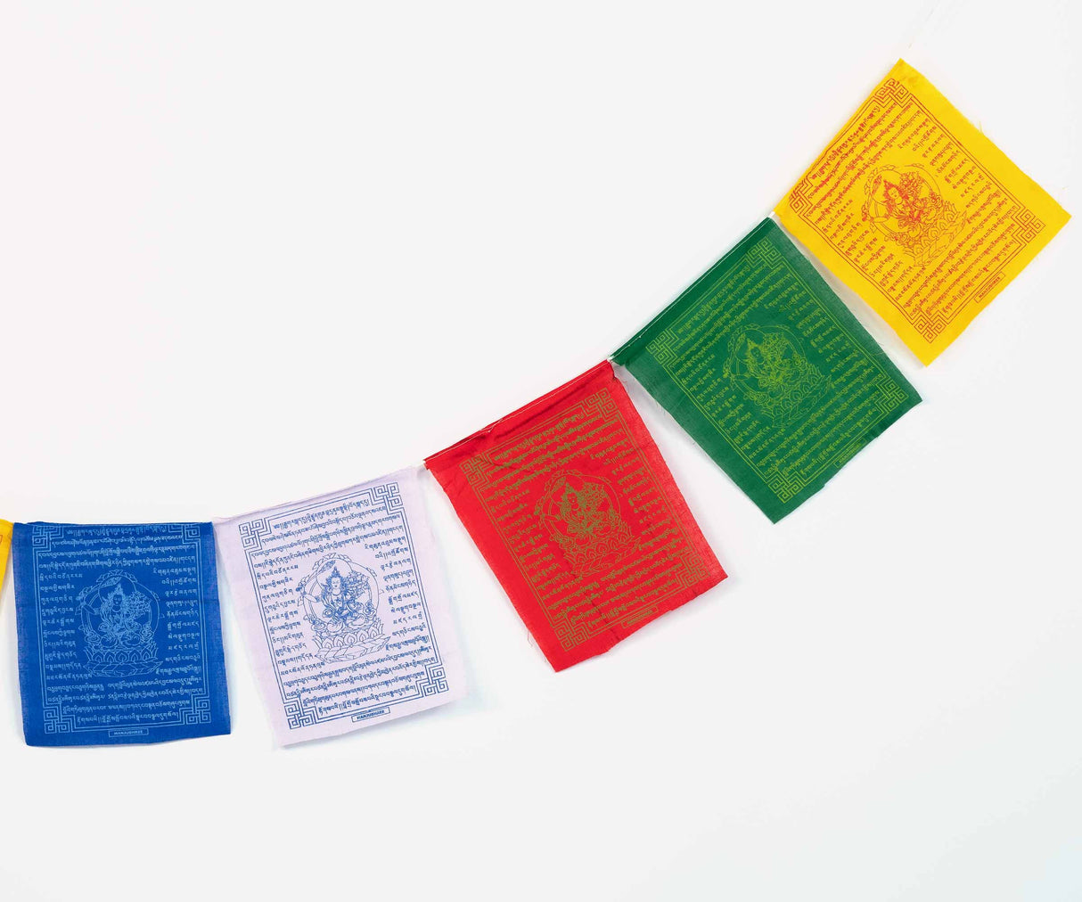 Tibetische Gebetsfahne Manjushree Wimpelkette in Tibet Farben aus Nepal