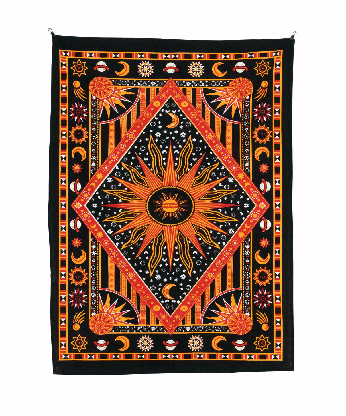 Wandtuch Astro in schwarz und orange - klein ca. 75x100 cm