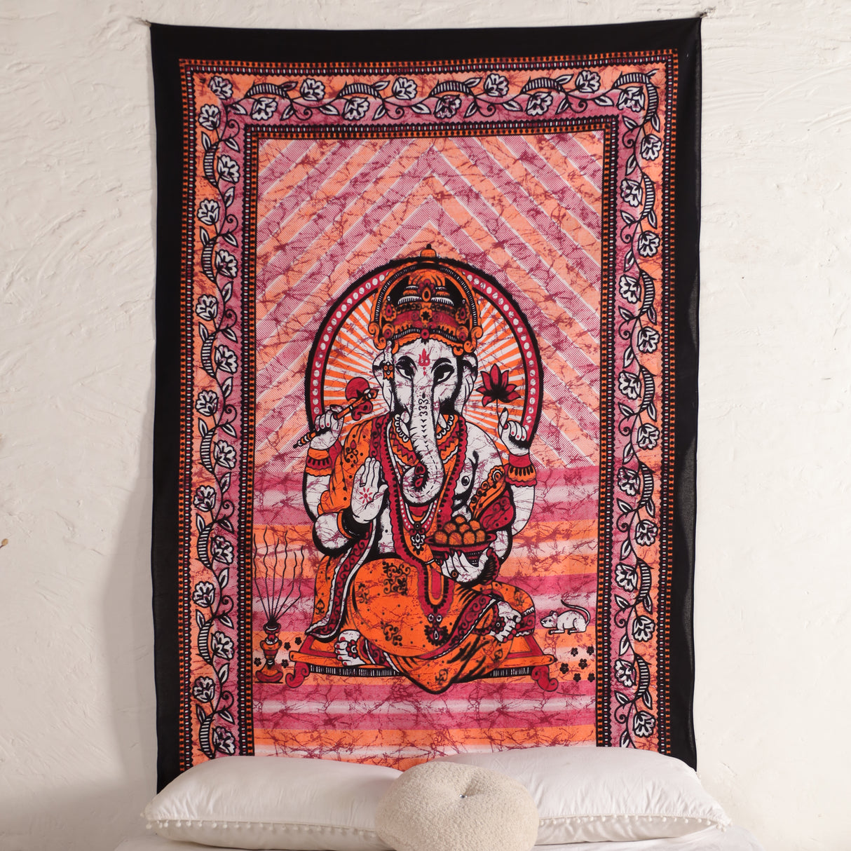 Wandtuch Lord Ganesha rot