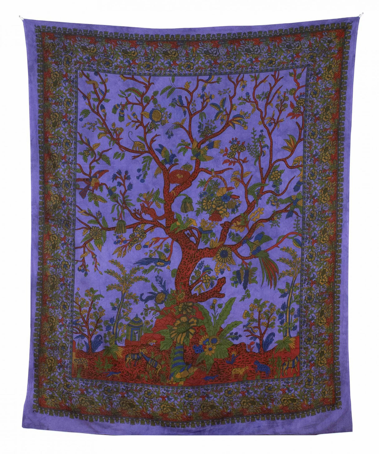 Wandtuch in groß, mit Lebensbaum in lila, ca. 240x220 cm