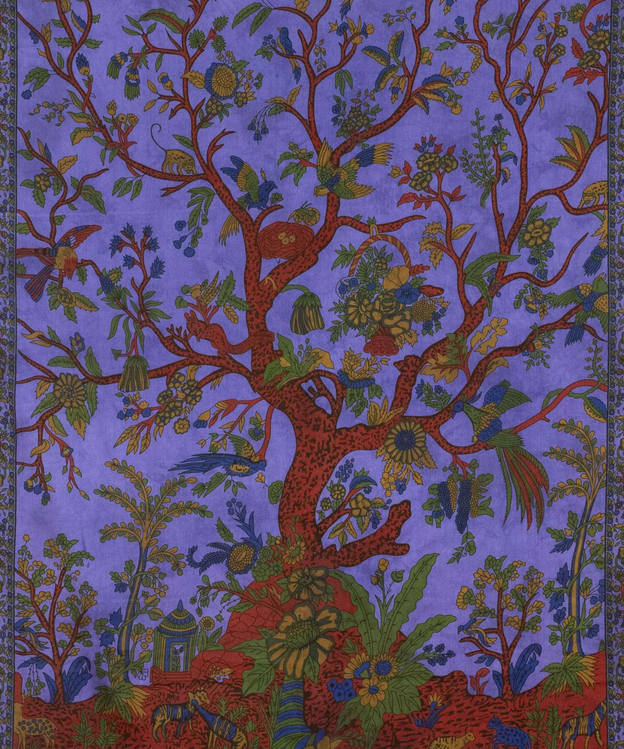 Wandtuch in groß, mit Lebensbaum in lila, ca. 240x220 cm