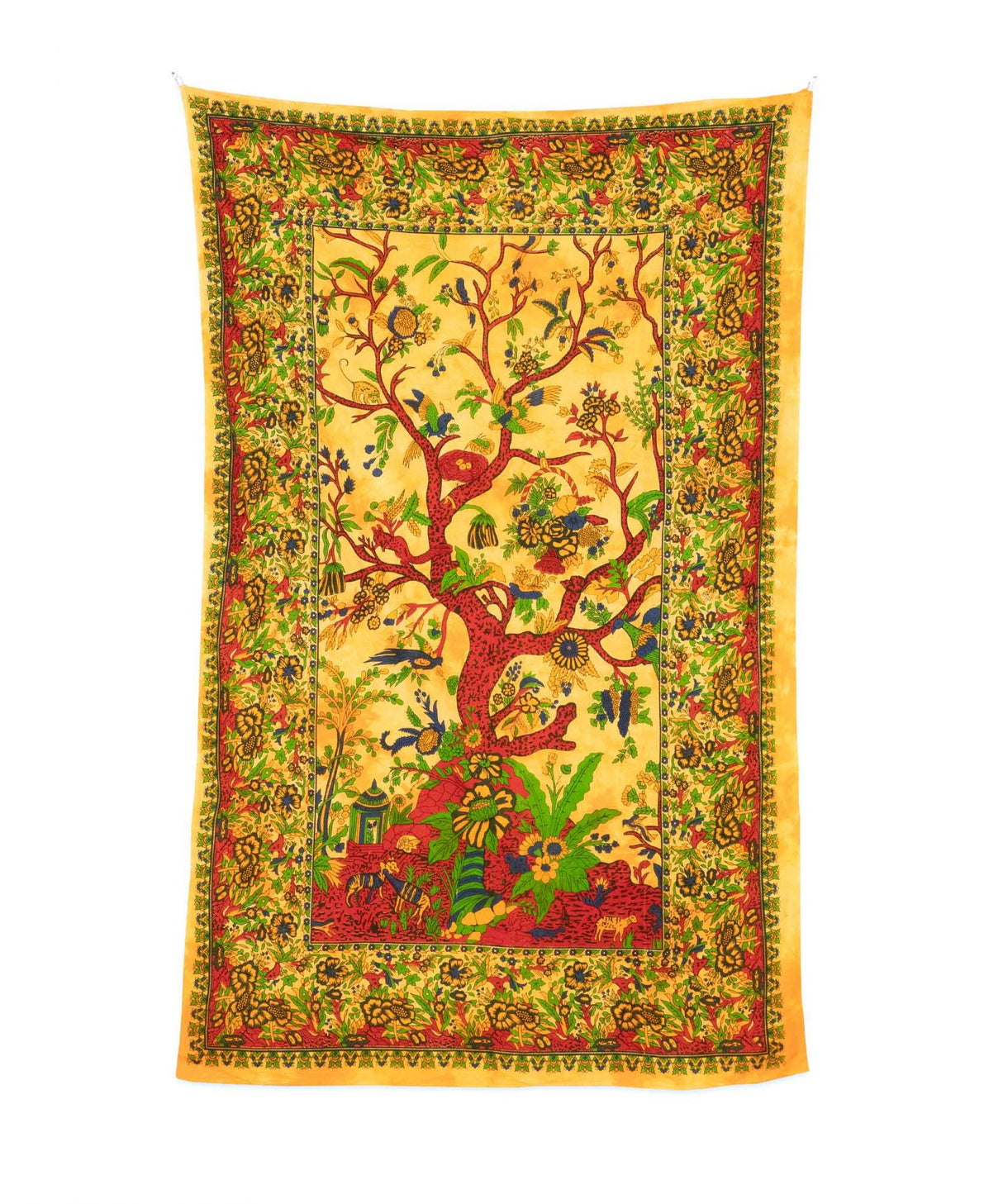 Lebensbaum Wandtuch in gelb, ca. 140x200 cm