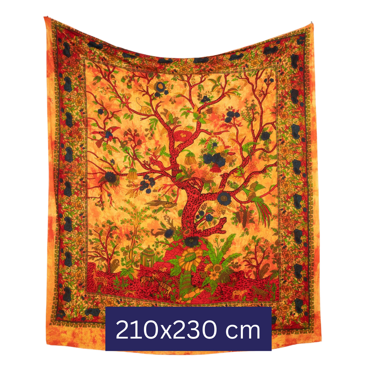 Wandtuch Lebensbaum orange