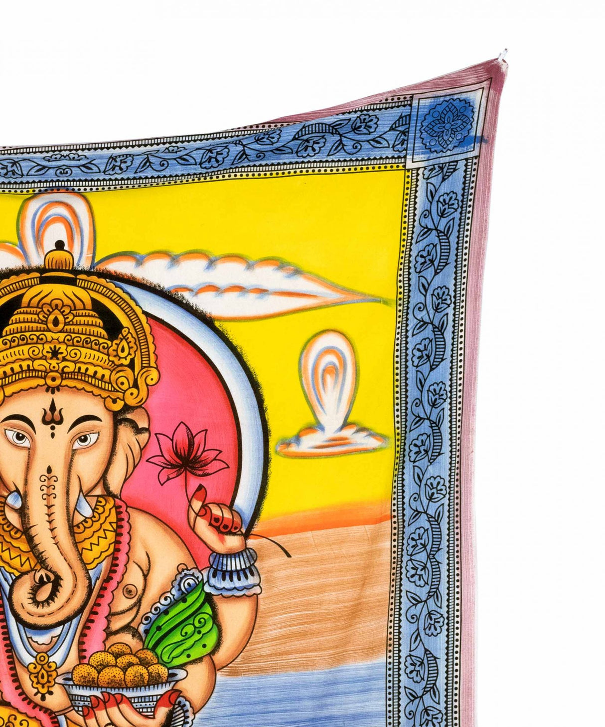 Ganesha Wandtuch in Pastellfarben, handgemalt