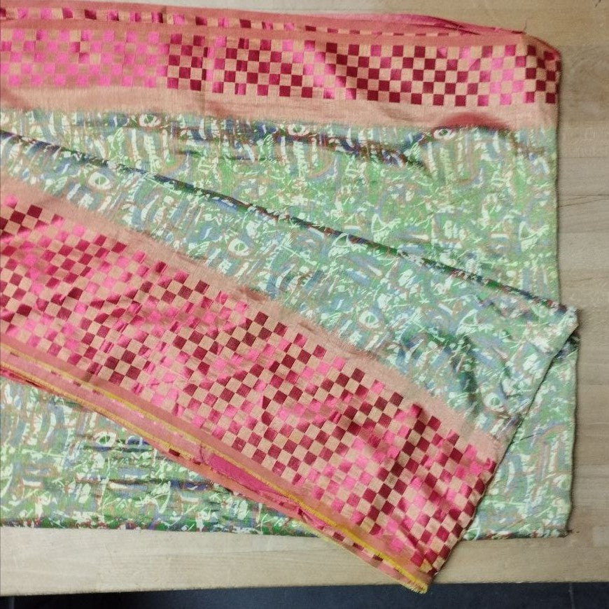 Einzelstück Sarong Rot Grün