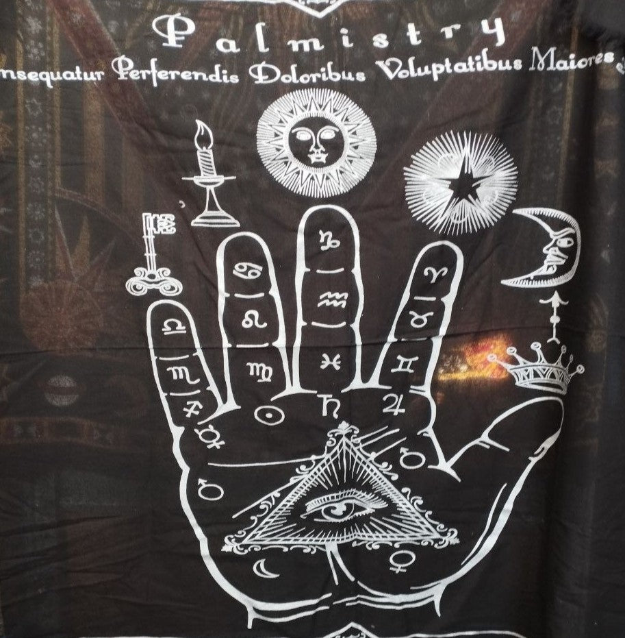 Symbolisches Altartuch schwarz silber 100x100 cm