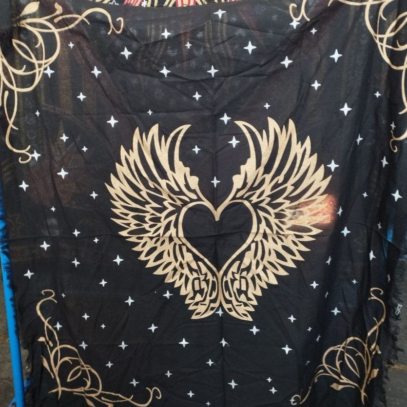 Altartuch Herz schwarz gold 100x100 cm