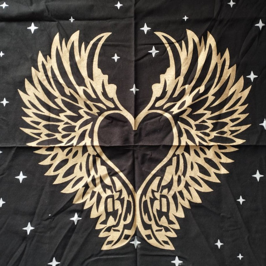 Altartuch Herz schwarz gold 100x100 cm