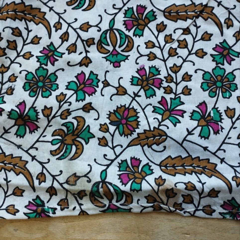 B- Ware Vorhang Pfauenfeder Mandala Weiß Türkis Rosa