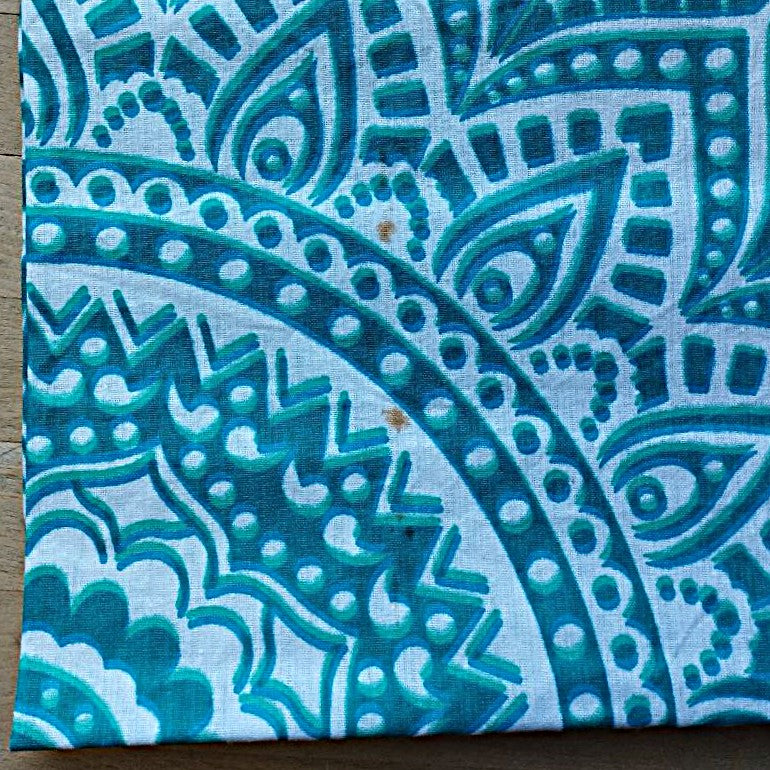 B-Ware Wandtuch Ombre Mandala Türkis Medium