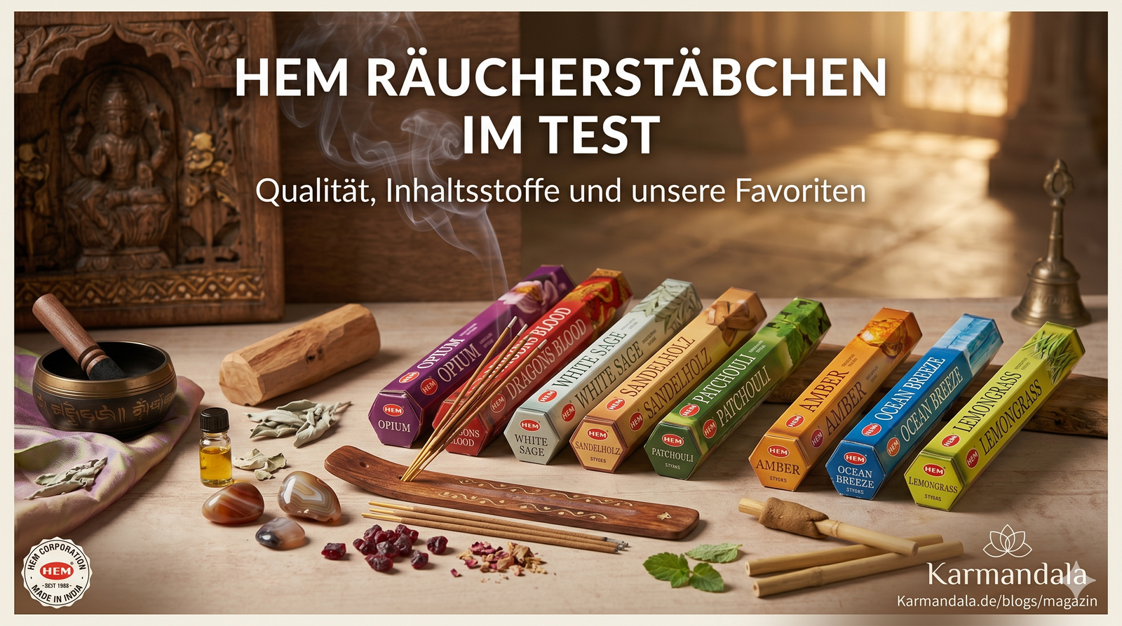 HEM Räucherstäbchen Test - unser Vergleich der beliebtesten Sorten