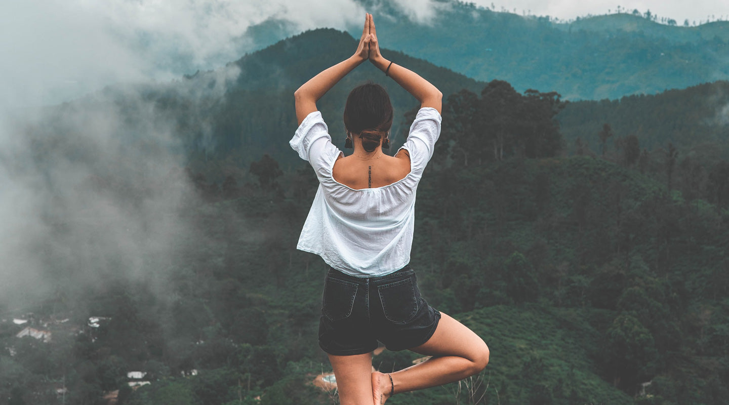 Namaste Gruß in den Bergen