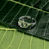 Drittes Auge-Chakra Ring Ajna aus 925er Silber, Größenverstellbar