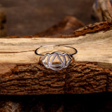 Drittes Auge-Chakra Ring Ajna aus 925er Silber, Größenverstellbar