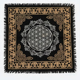 Altartuch Mandala
Schwarz-Silber-Gold
65x65cm