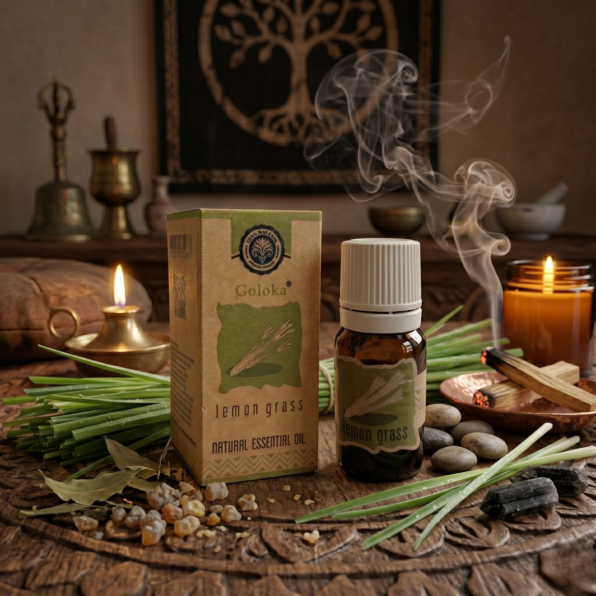 Goloka Lemongrass Ätherisches Öl (10 ml) - Zitronengras Duftöl
