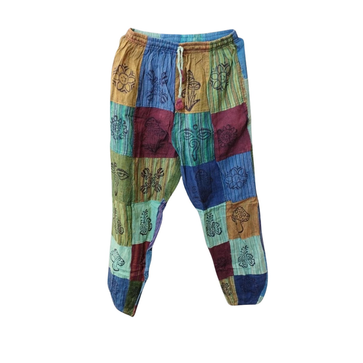 Muster Goa Hose Patchwork Bunt