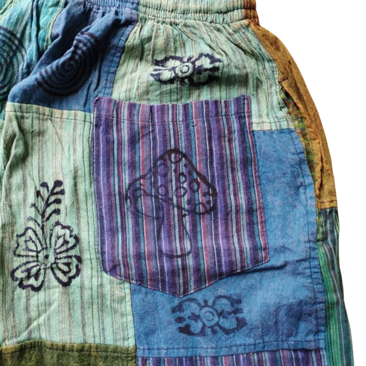 Muster Goa Hose Patchwork Bunt