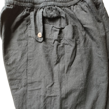 Muster Goa Hose Schwarz mit Taschen