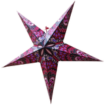 Einzelstück Papierstern Bordeaux Rosa