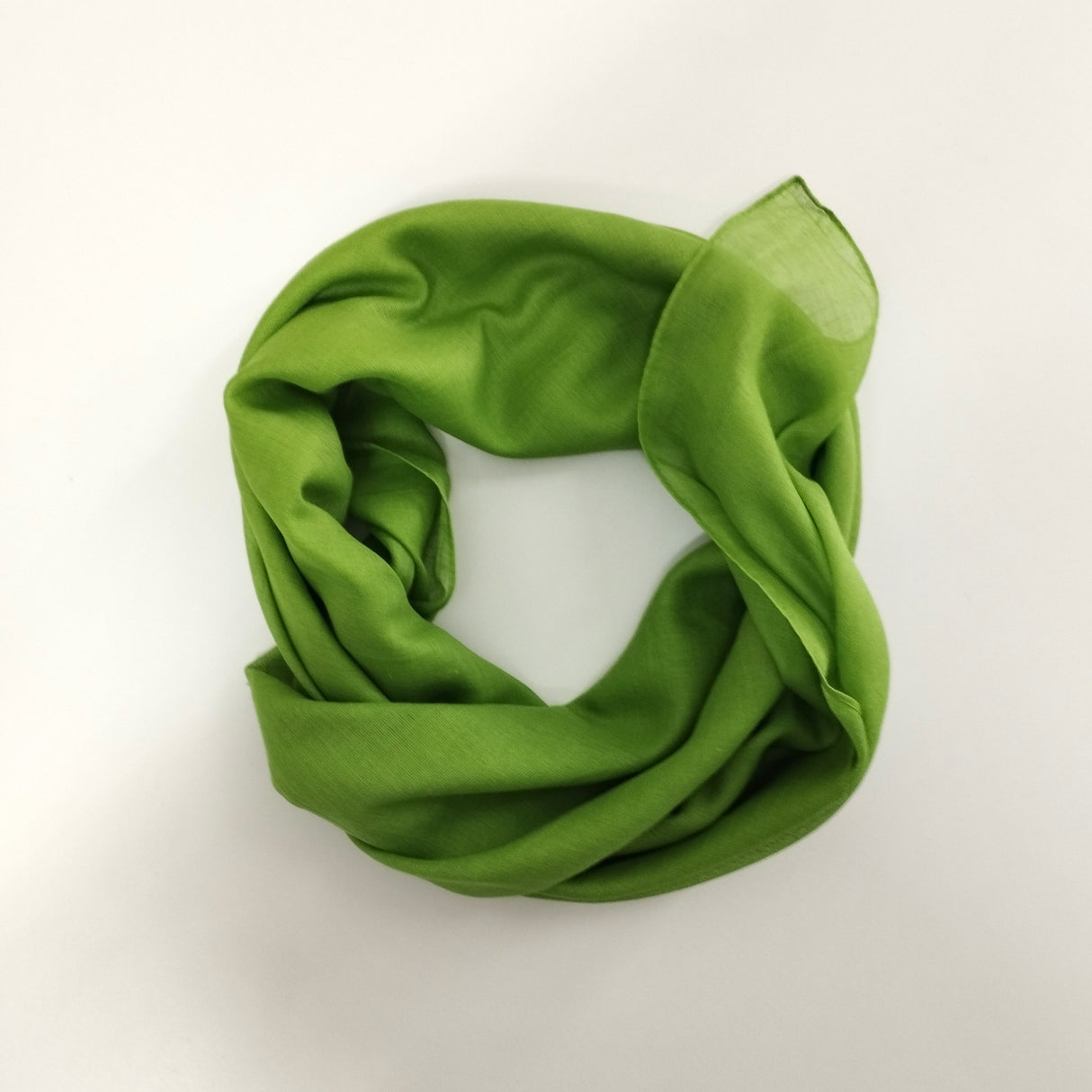 Halstuch Baumwolle Grasgrün 100x100 cm