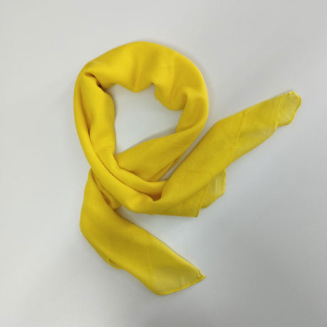 Halstuch Baumwolle Zitronengelb 100x100 cm