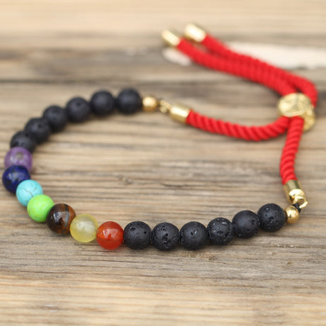 Chakra Armband 18k vergoldet größen verstellbar Unisex für Frauen und Herren Karmandala