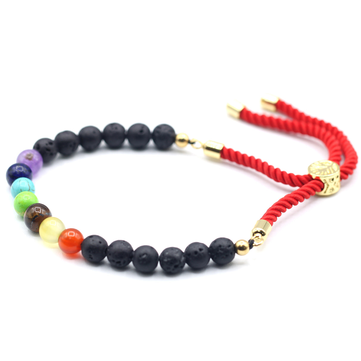 Chakra Armband 18k vergoldet größen verstellbar Unisex für Frauen und Herren Karmandala