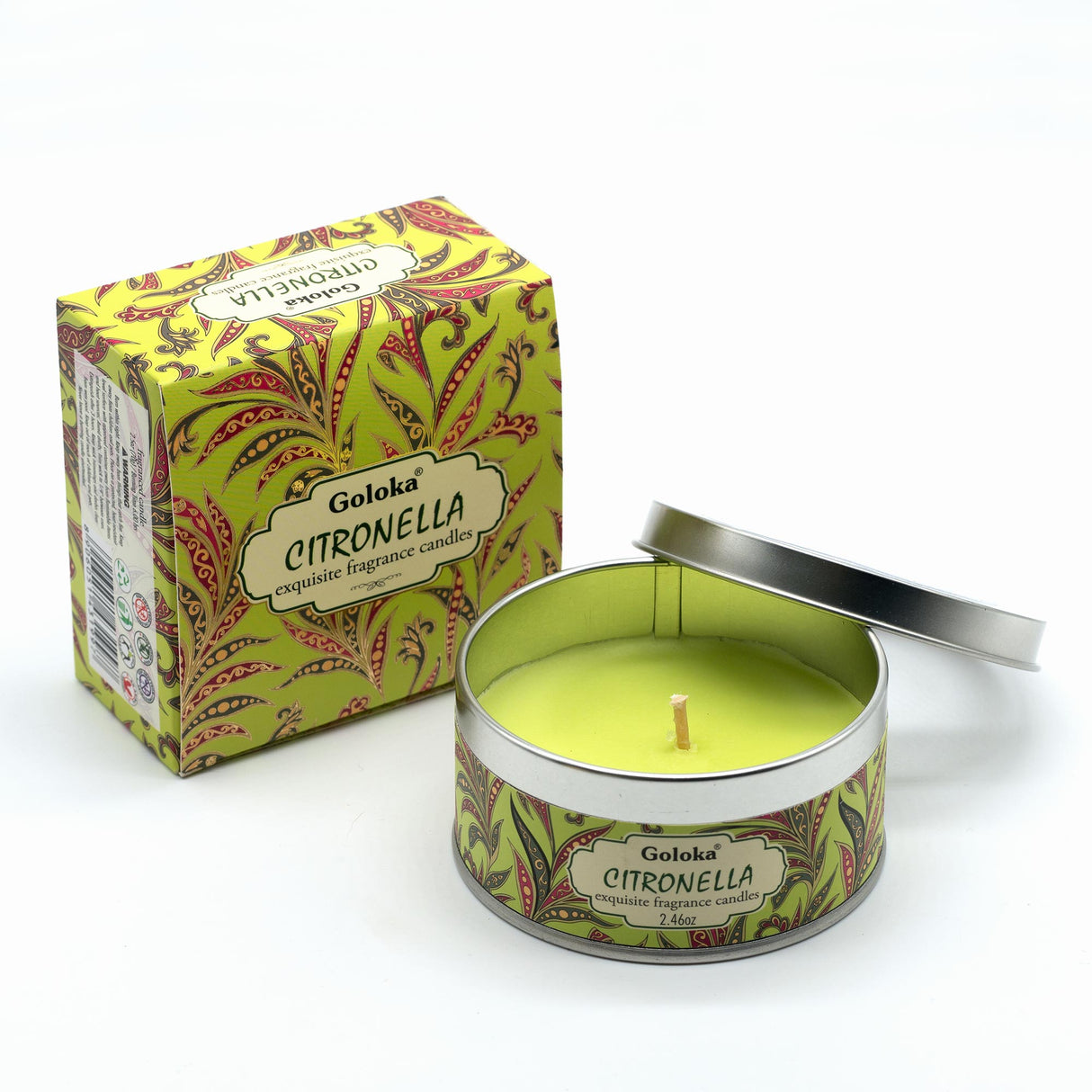 Duftkerze Citronella von Goloka aus Sojawachs Vegan fair gehandelt Karmandala 