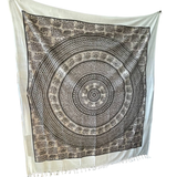 Einzelstück Tagesdecke Elefanten Mandala 220x240 cm