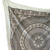 Einzelstück Tagesdecke Elefanten Mandala 220x240 cm