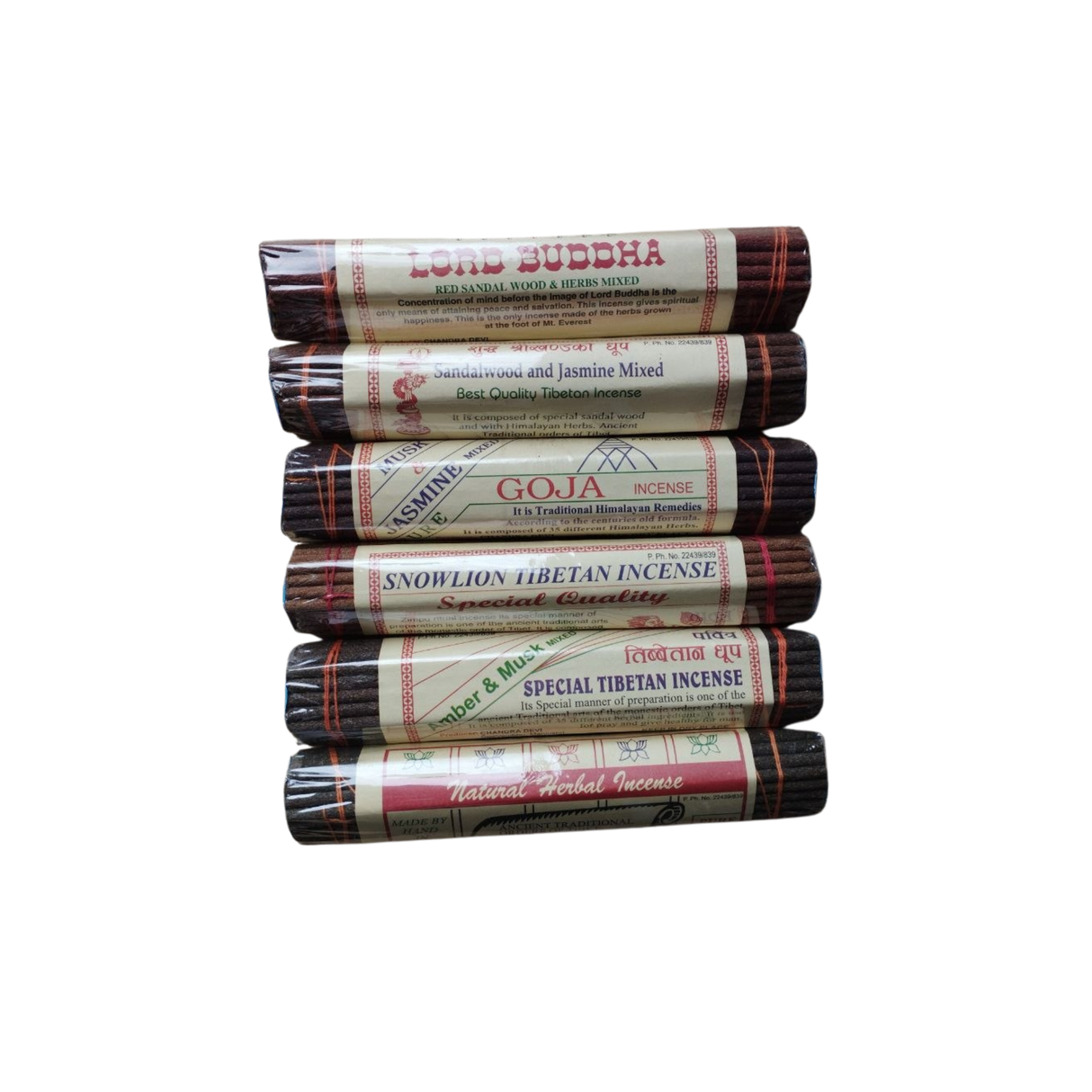 Einzelstück Tibetisches Räucherset Chandra Devi Incense 5 Stück
