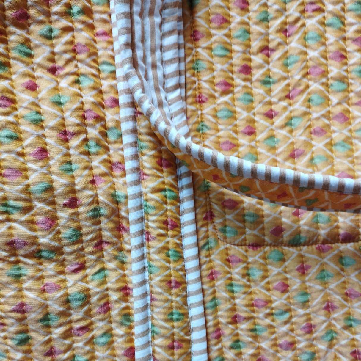Einzelstück Boho Shopper Gelb