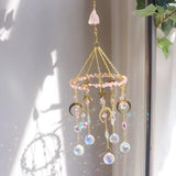 Sonnenfänger Edelstein- Mobile mit Sonne & Mond 15 cm