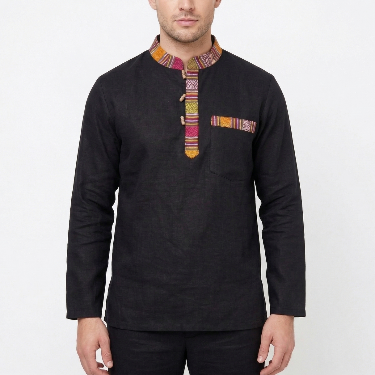 Fischerhemd Schwarz
Boho Hemd
100% Baumwolle
Unisex