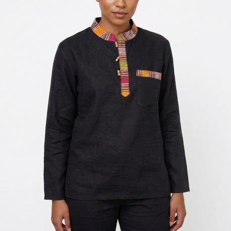 Fischerhemd Schwarz
Boho Hemd
100% Baumwolle
Unisex