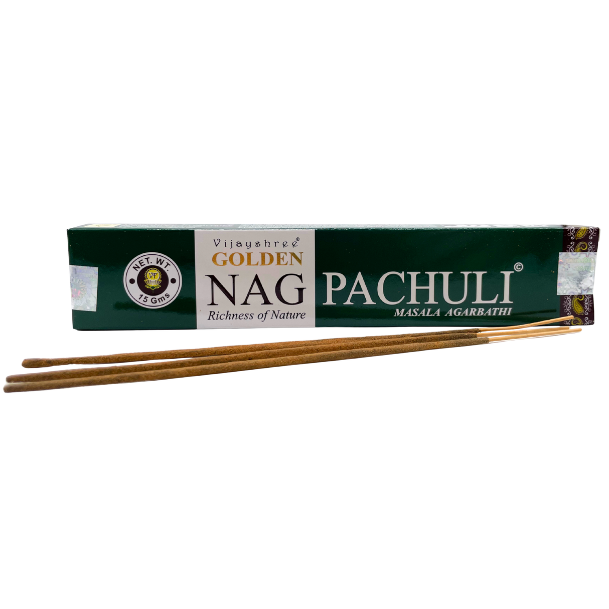 Golden Nag Patchouli Räucherstäbchen | 16g