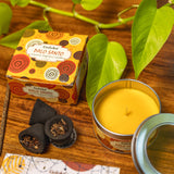 Goloka Palo Santo - Aromaset mit Duftkerze, Räucherstäbchen und Smudge Cones