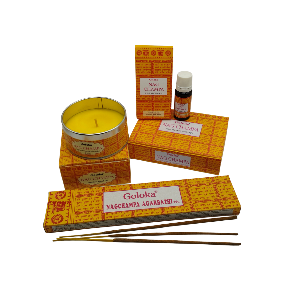 Großes Nag Champa Aroma Set von Goloka I Traditionelles Aroma Set für magischen Duft