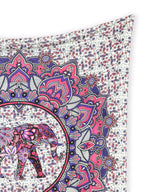 Wandtuch Lotus Elefant rosa lila