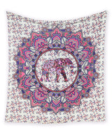 Wandtuch Lotus Elefant rosa lila