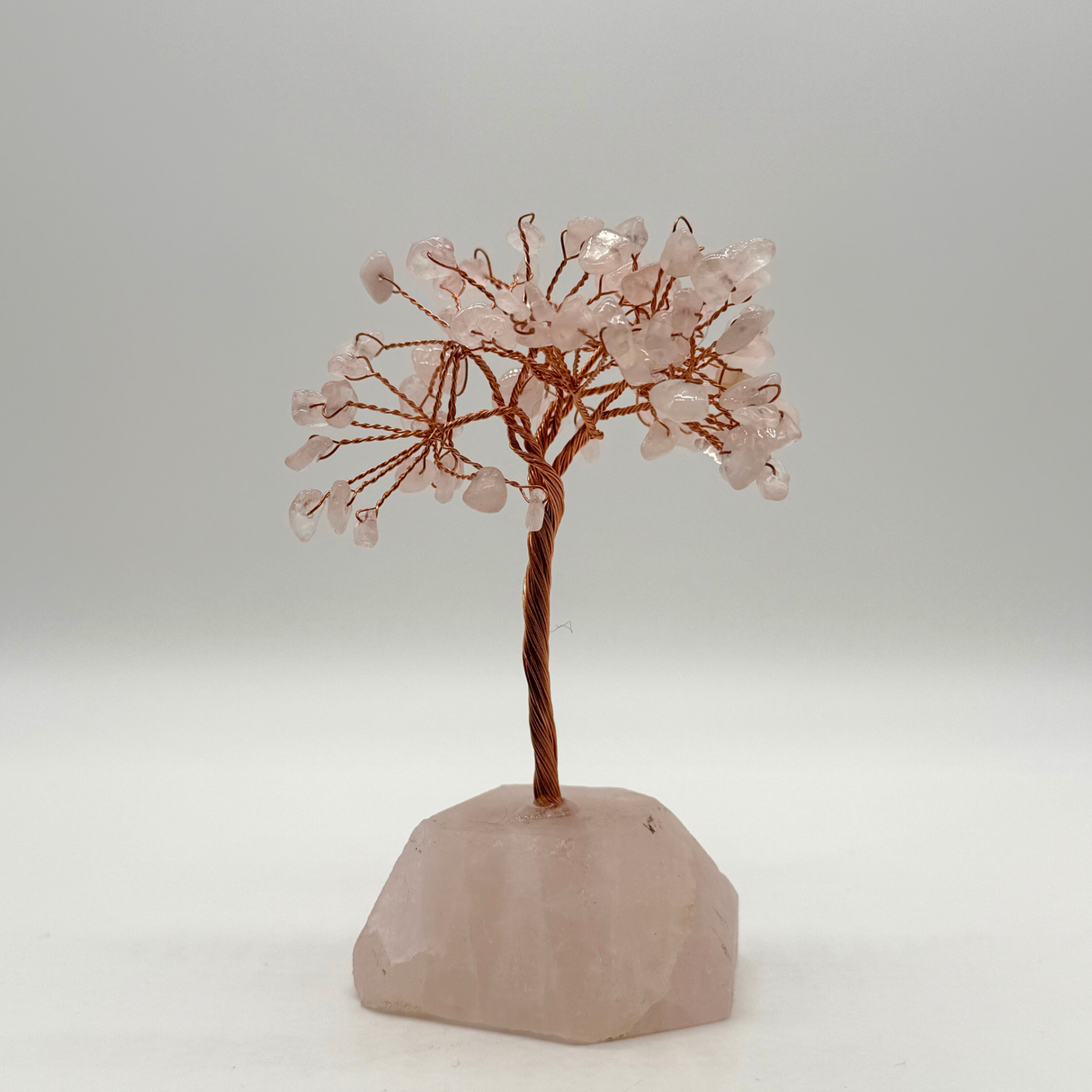 Heilsteinbaum Rosenquarz, Kristallbaum für Liebe und Harmonie als Wohn Deko