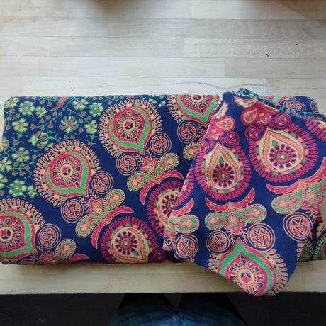 B- Ware Bettwäsche Pfauenfeder Mandala Grün Orange Groß