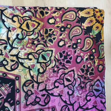 B- Ware Vorhang Sternmandala Batik Bunt
