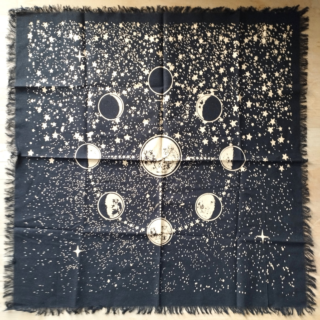 Altartuch Mondphasen schwarz weiß 65x65 cm