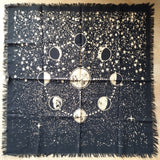 Altartuch Mondphasen schwarz weiß 65x65 cm
