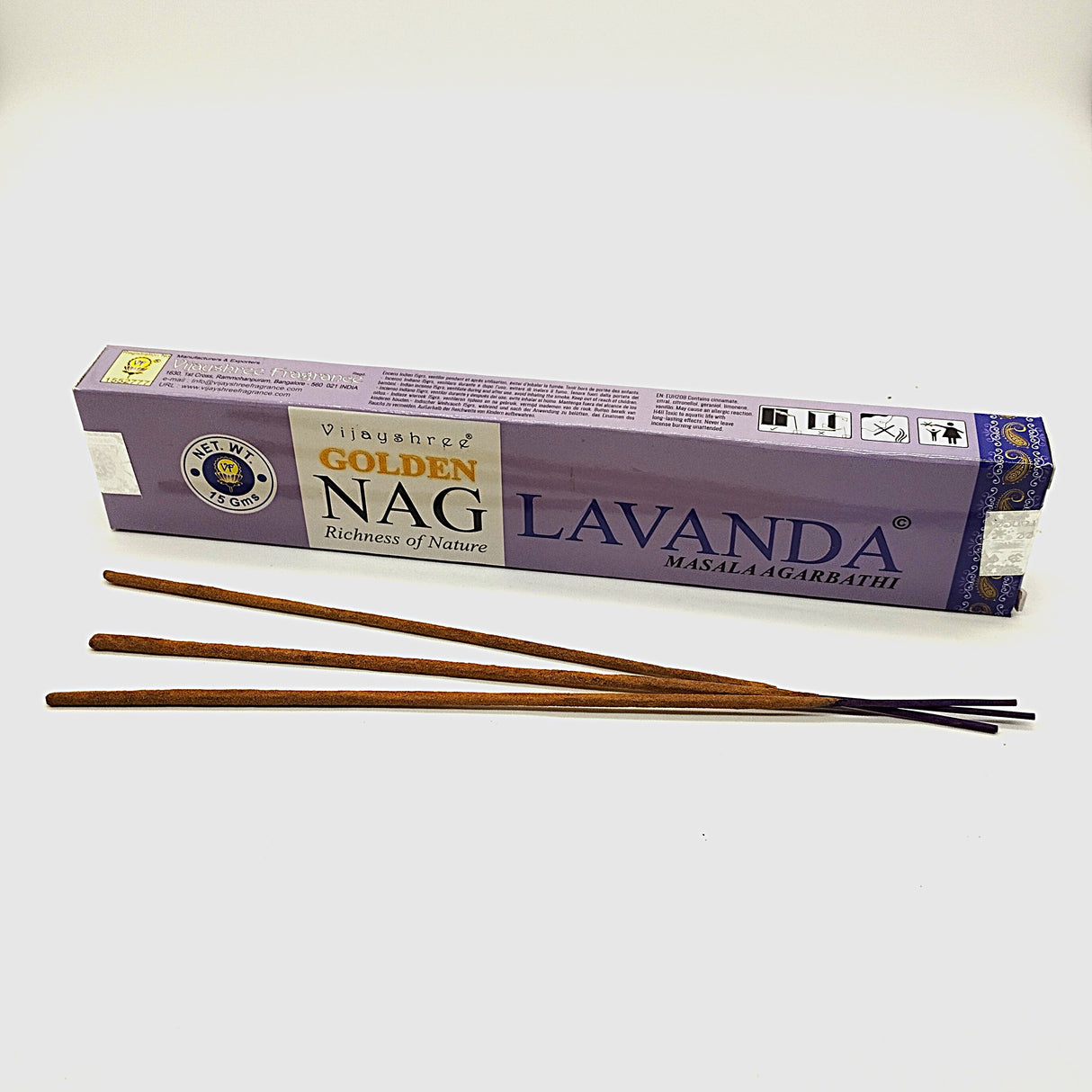 Golden Nag Lavender Räucherstäbchen | 15g