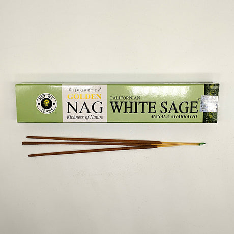 Golden Nag White Sage Räucherstäbchen | 15g