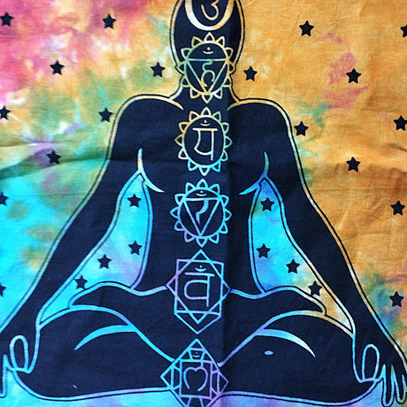 Einzelstück Kissenbezug Yogini 7 Chakren