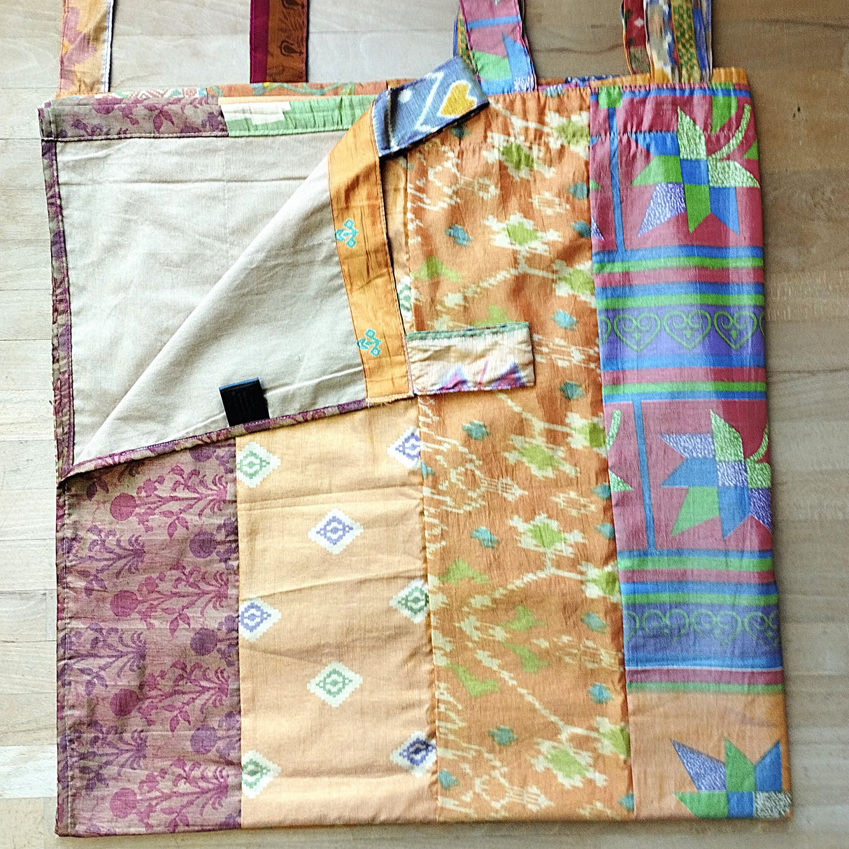 Einzelstück  1/2 Sari- Vorhang Orange 240 x 100 cm